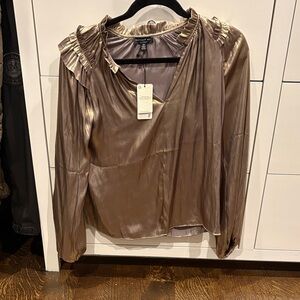 Metallic Blouse - Gold/Bronze